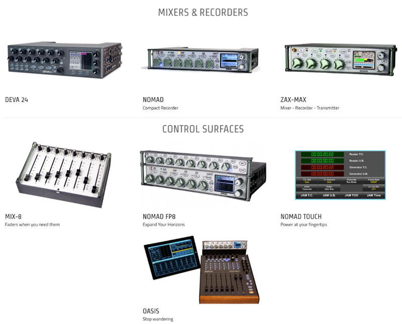 Zaxcom mixers recorders